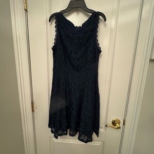 City Studio Back Fit and Flare Mini Dress V-neck Sleeveless